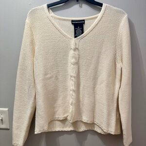 Norton McNaughton Cream Knit Sweater, Women's Size XL